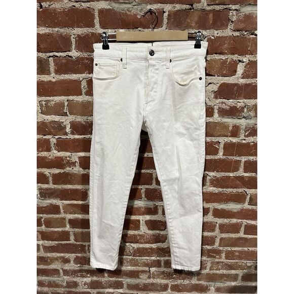 G Star Raw Slim Mens White Denim Pants Size 28x30 Skinny Stretch - Picture 1 of 3